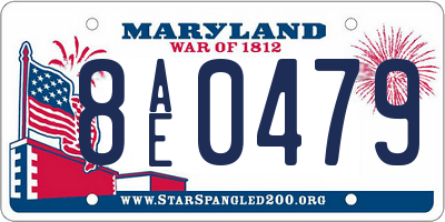 MD license plate 8AE0479