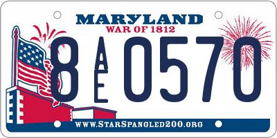 MD license plate 8AE0570
