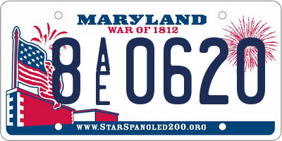 MD license plate 8AE0620
