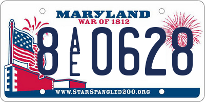 MD license plate 8AE0628