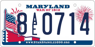 MD license plate 8AE0714