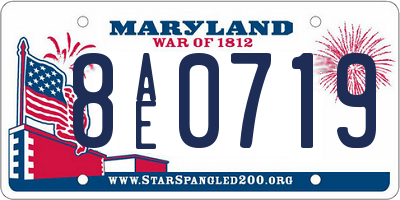 MD license plate 8AE0719