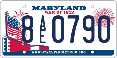 MD license plate 8AE0790