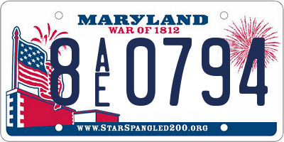 MD license plate 8AE0794