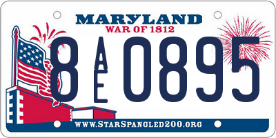 MD license plate 8AE0895
