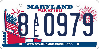 MD license plate 8AE0979