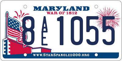 MD license plate 8AE1055