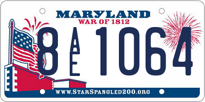 MD license plate 8AE1064