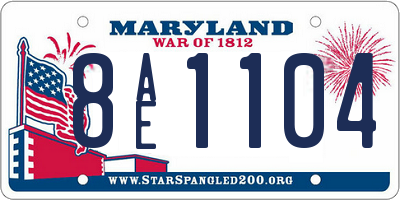MD license plate 8AE1104
