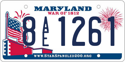 MD license plate 8AE1261