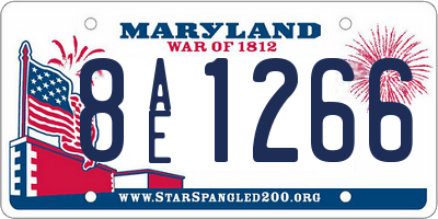 MD license plate 8AE1266