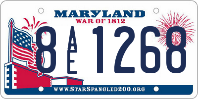 MD license plate 8AE1268