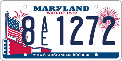 MD license plate 8AE1272