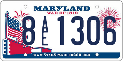 MD license plate 8AE1306