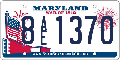 MD license plate 8AE1370