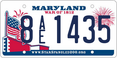 MD license plate 8AE1435