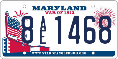 MD license plate 8AE1468