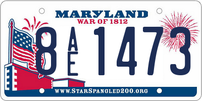 MD license plate 8AE1473