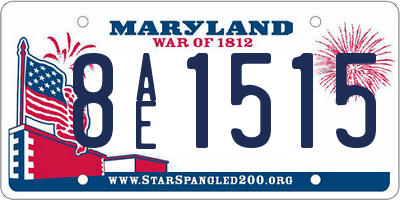 MD license plate 8AE1515