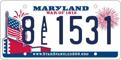 MD license plate 8AE1531