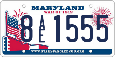 MD license plate 8AE1555