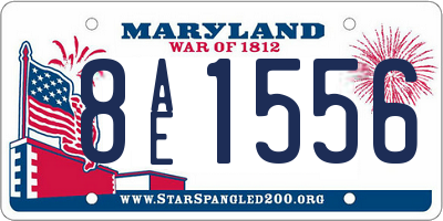 MD license plate 8AE1556