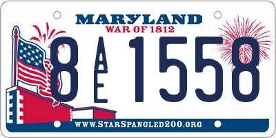 MD license plate 8AE1558