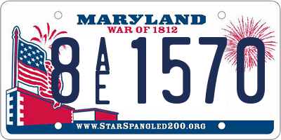 MD license plate 8AE1570