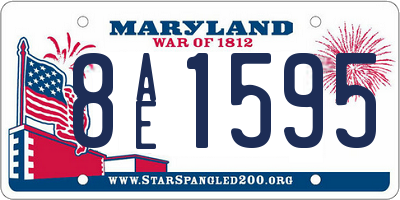 MD license plate 8AE1595