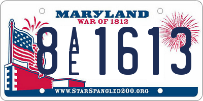 MD license plate 8AE1613