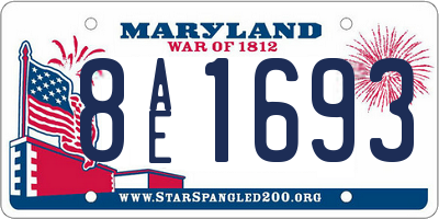 MD license plate 8AE1693