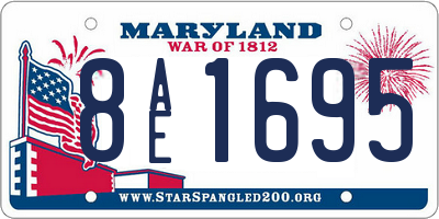 MD license plate 8AE1695