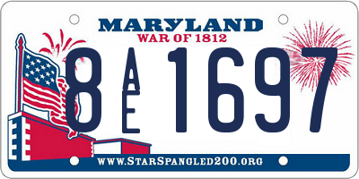 MD license plate 8AE1697