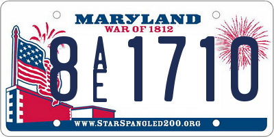 MD license plate 8AE1710
