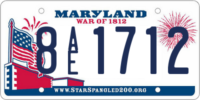 MD license plate 8AE1712