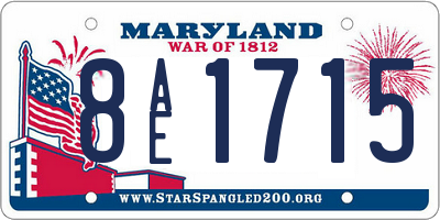 MD license plate 8AE1715