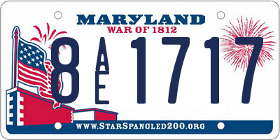 MD license plate 8AE1717