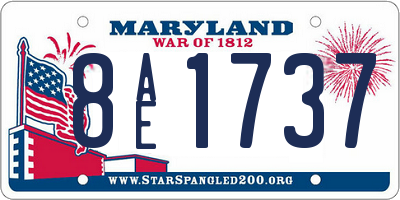 MD license plate 8AE1737