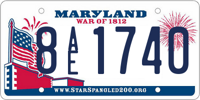 MD license plate 8AE1740
