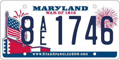 MD license plate 8AE1746