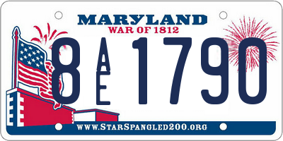 MD license plate 8AE1790