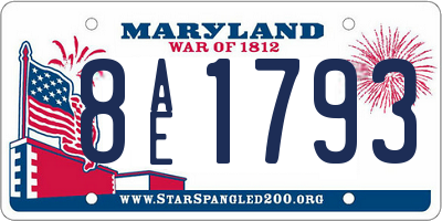 MD license plate 8AE1793