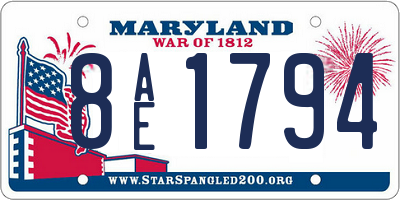 MD license plate 8AE1794
