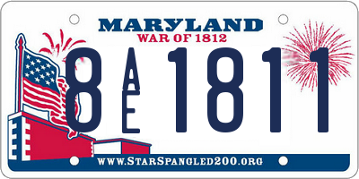 MD license plate 8AE1811
