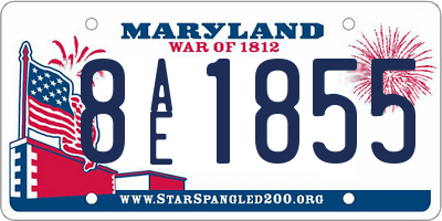 MD license plate 8AE1855