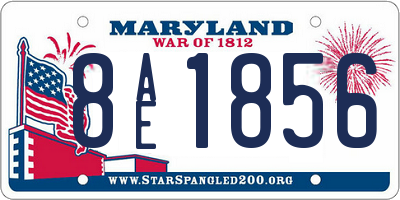 MD license plate 8AE1856