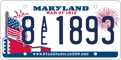 MD license plate 8AE1893