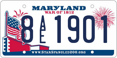 MD license plate 8AE1901