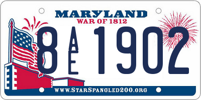MD license plate 8AE1902