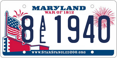 MD license plate 8AE1940